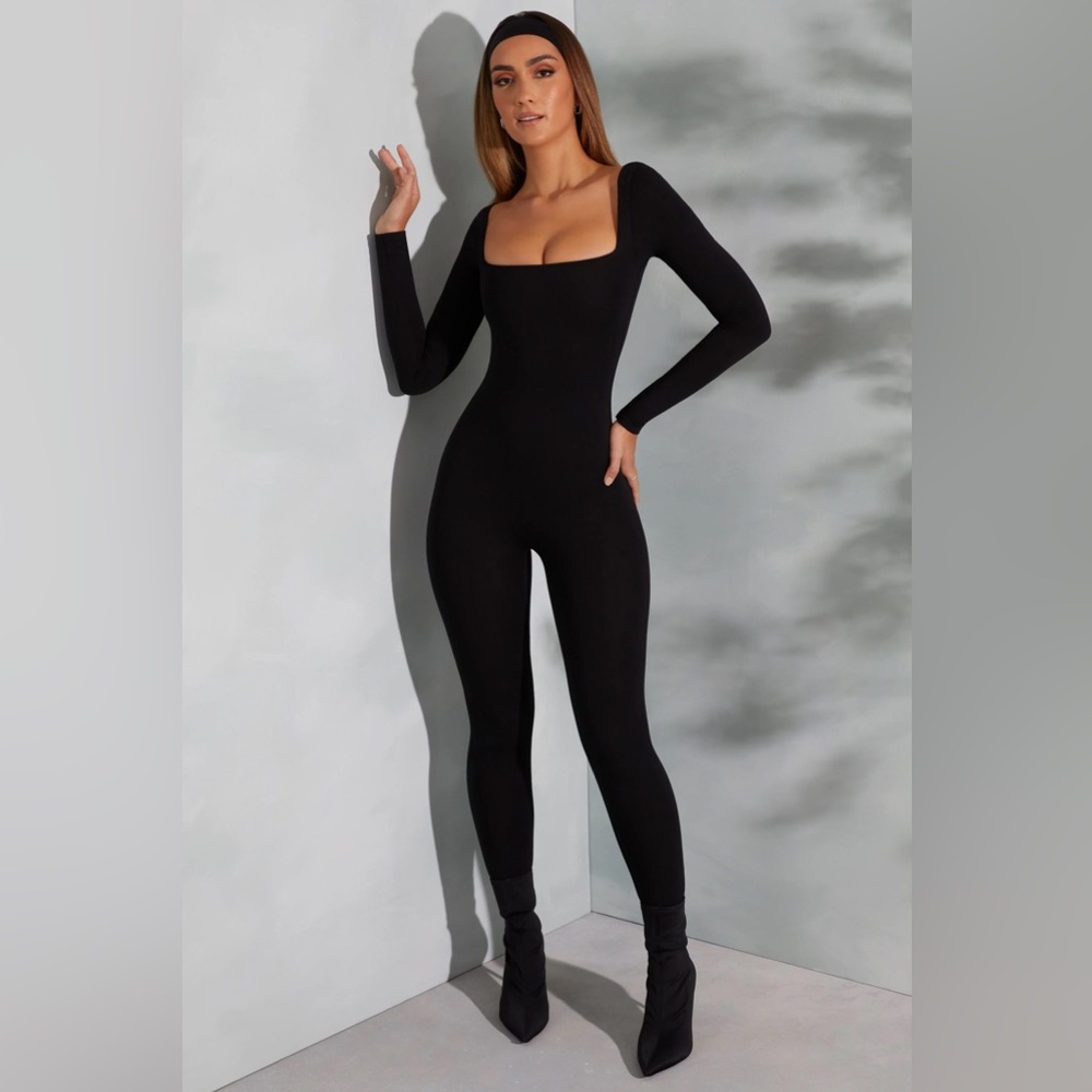 Vintage Black Jumpsuit/Bodysuit Onesie Fleece Lined